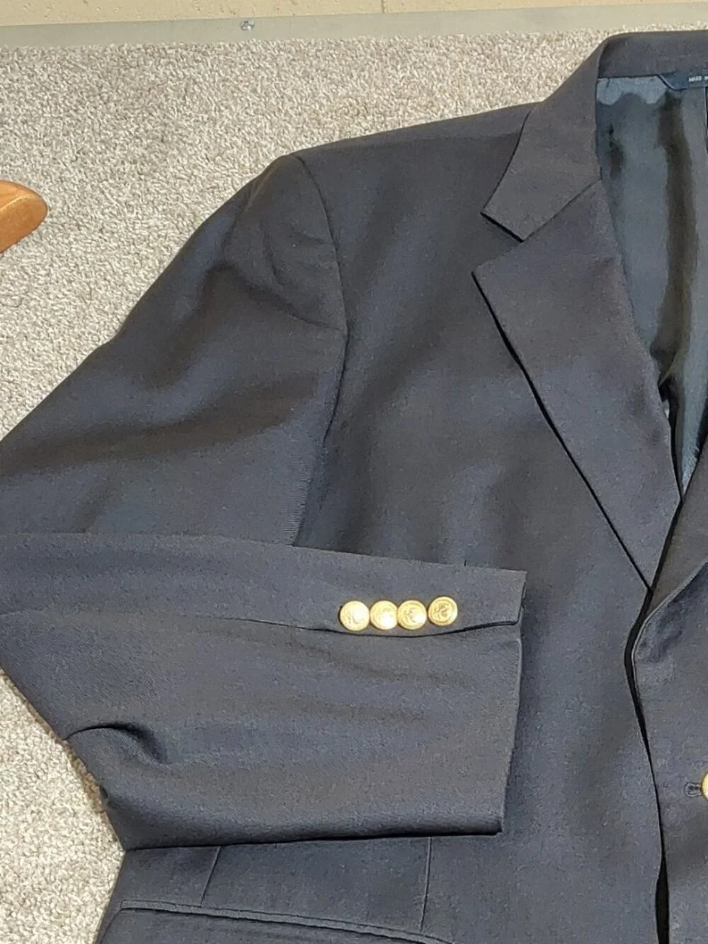Brooks Brothers Loro Piana Super 110s Wool Blazer Size 45R SEE MEASUREMENTS
